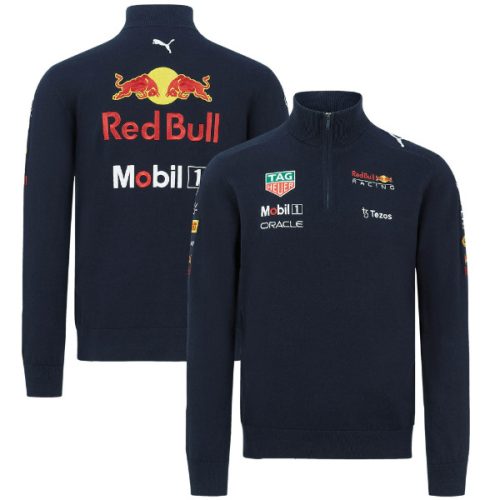 Red Bull Racing Half Zip Kötött Pulóver + ajándék kulcstartó