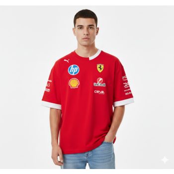 Scuderia Ferrari 2025 Drivers Környakú póló