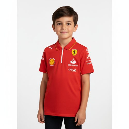 Scuderia Ferrari 2024 Gyerek Csapat Galléros Póló