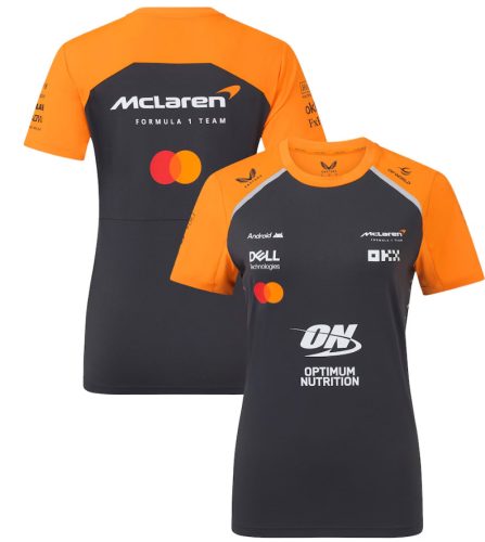 McLaren F1 2025 Team Set up Környakú Póló, Női